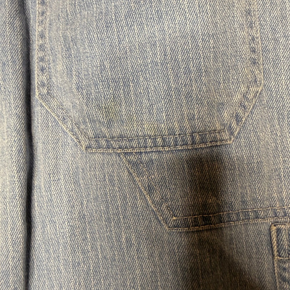 BDG Urban Outfitters Blue Victoria Pinstripe Carpenter Cropped Jeans Size 27 - Picture 10 of 13